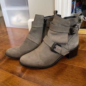 All saints grey boots with buckles